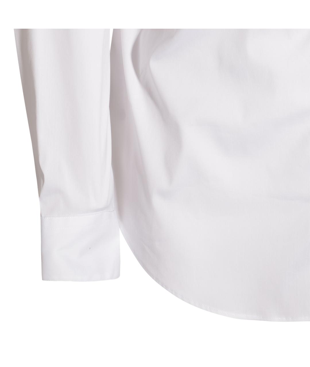 GIORGIO ARMANI Белая хлопковая классическая рубашка, фото 4