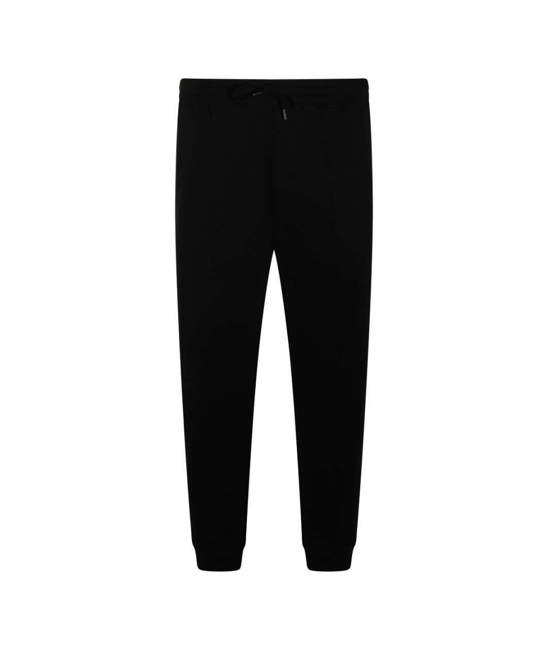 BRUNELLO CUCINELLI Черные хлопко-эластановые повседневные брюки, фото 1