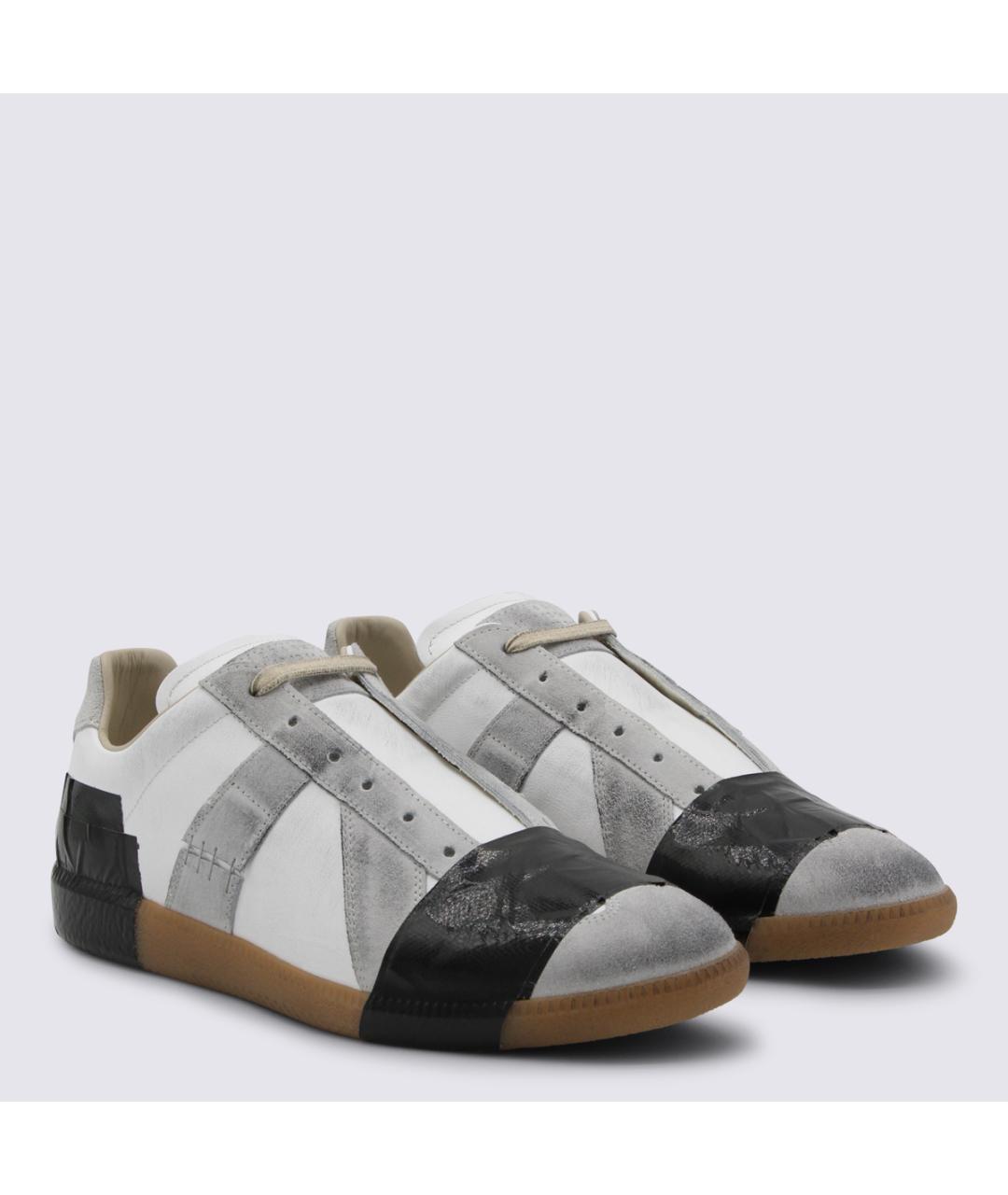 MAISON MARGIELA Мульти кожаные низкие кроссовки / кеды, фото 3