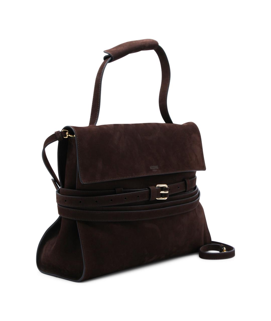 MOSCHINO Коричневая замшевая сумка тоут, фото 2