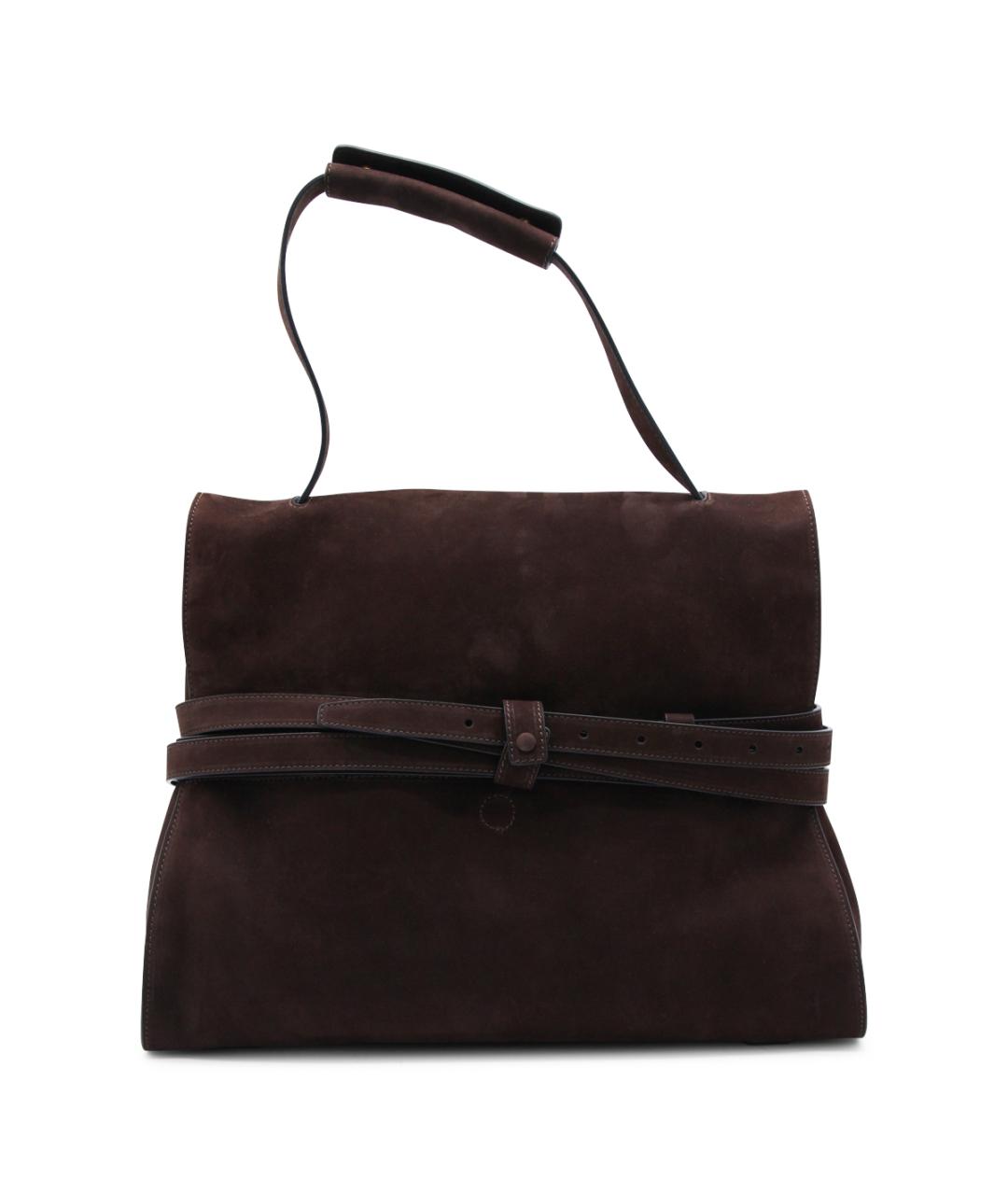 MOSCHINO Коричневая замшевая сумка тоут, фото 3