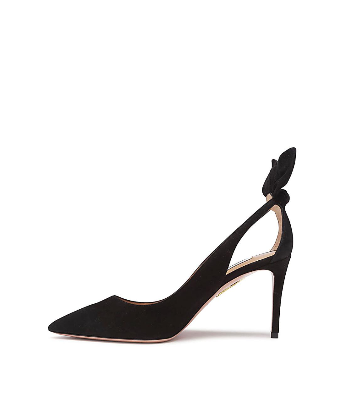 AQUAZZURA Черные кожаные туфли, фото 2