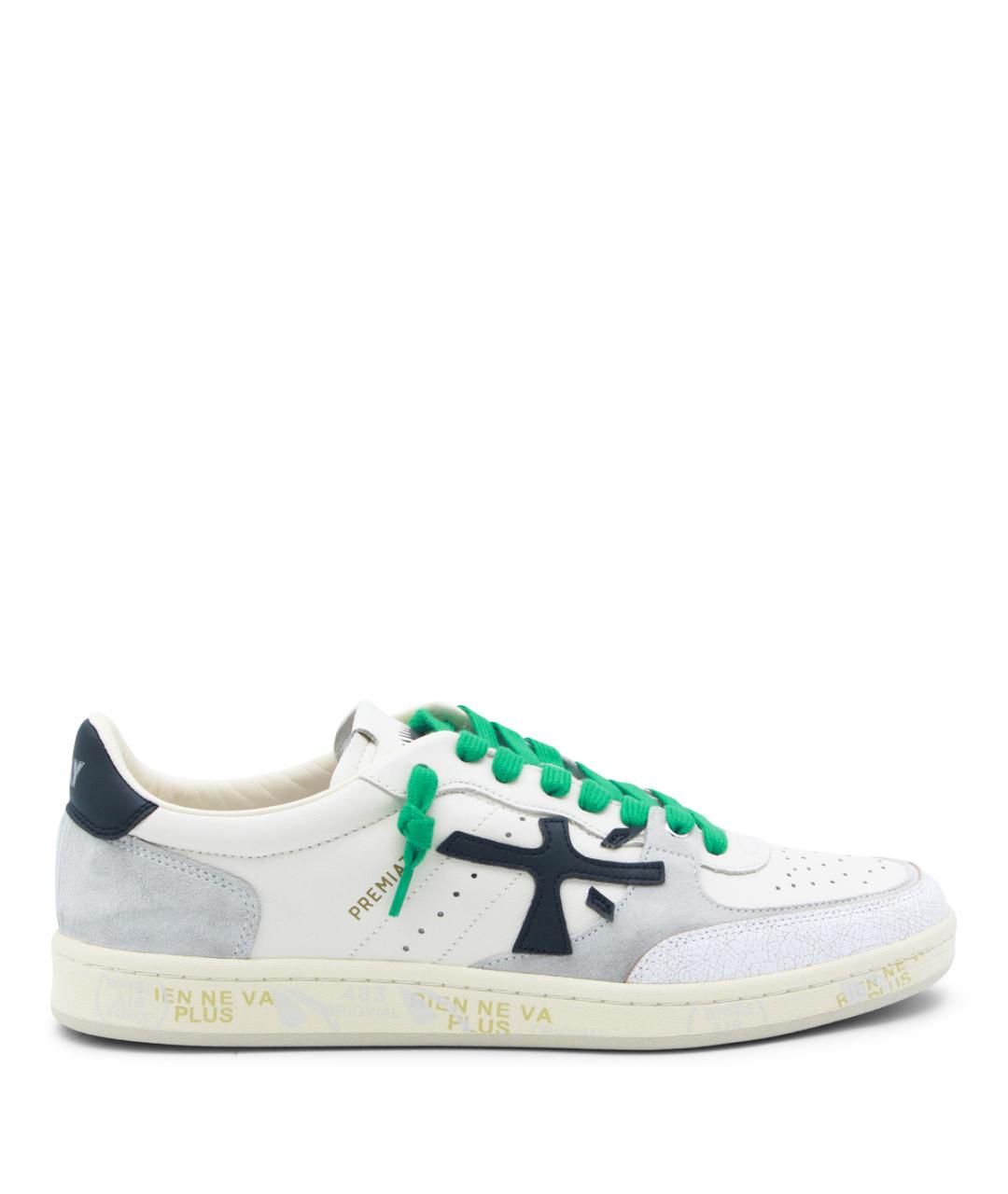 PREMIATA Белые кожаные низкие кроссовки / кеды, фото 1