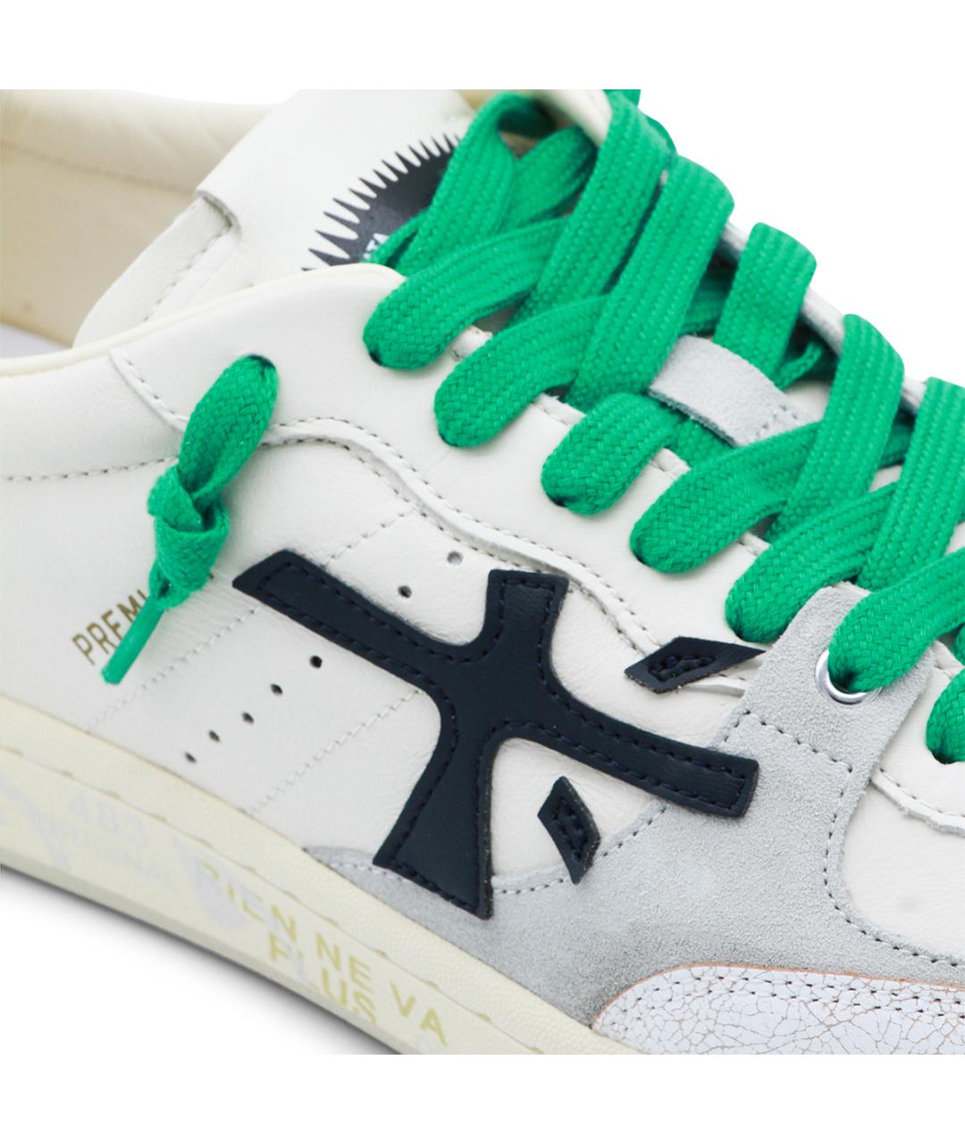 PREMIATA Белые кожаные низкие кроссовки / кеды, фото 4