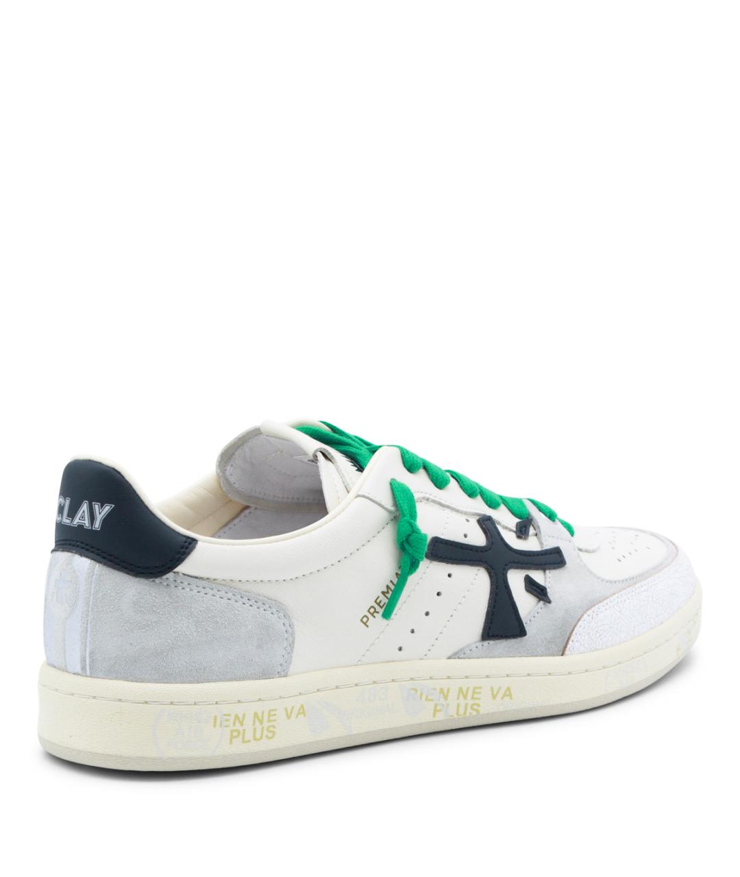 PREMIATA Белые кожаные низкие кроссовки / кеды, фото 3