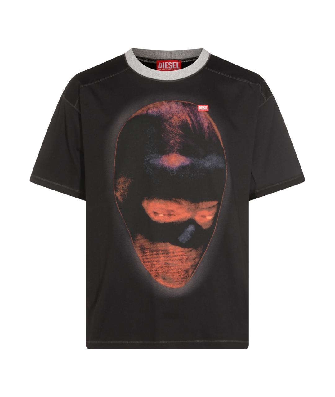 DIESEL Черная хлопковая футболка, фото 1