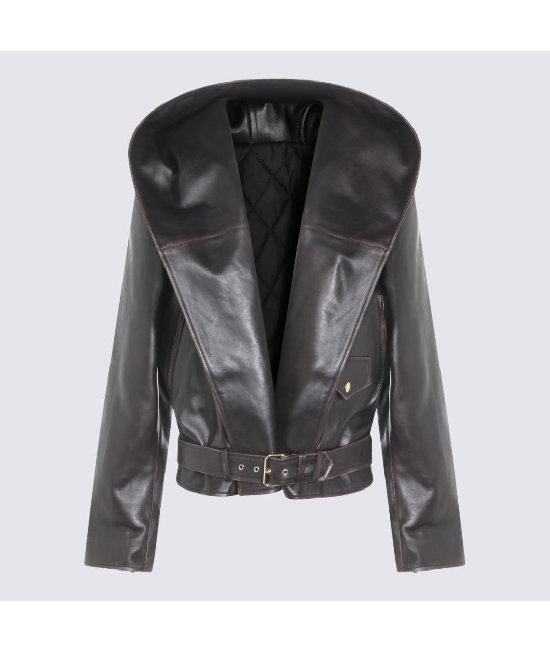 ALAIA Коричневая кожаная куртка, фото 2