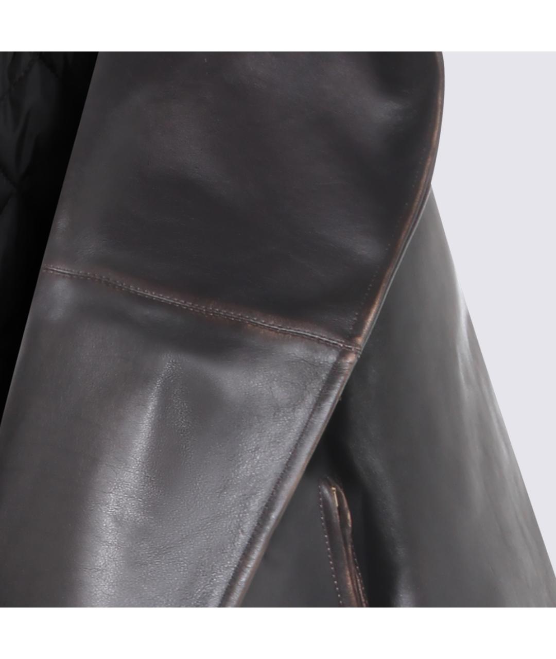 ALAIA Коричневая кожаная куртка, фото 5
