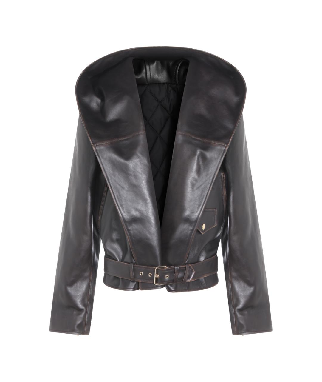 ALAIA Коричневая кожаная куртка, фото 1