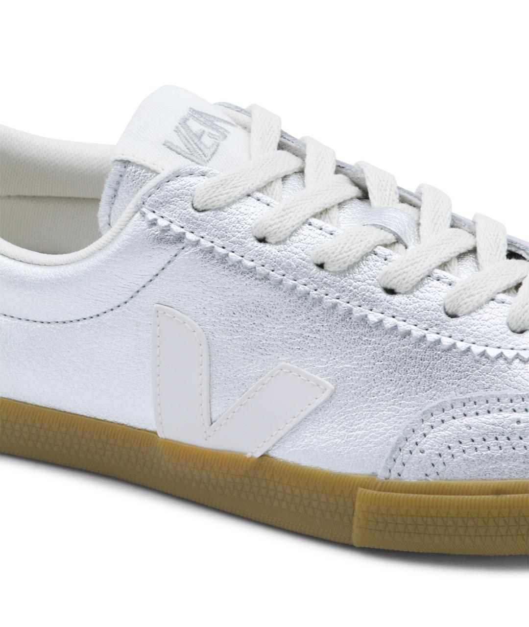 VEJA Серебряные кожаные кеды, фото 4