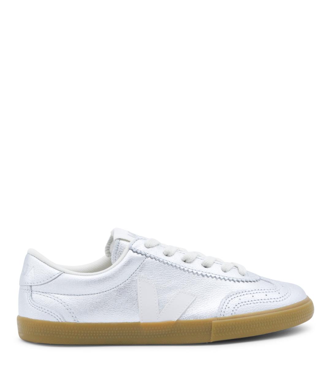 VEJA Серебряные кожаные кеды, фото 1