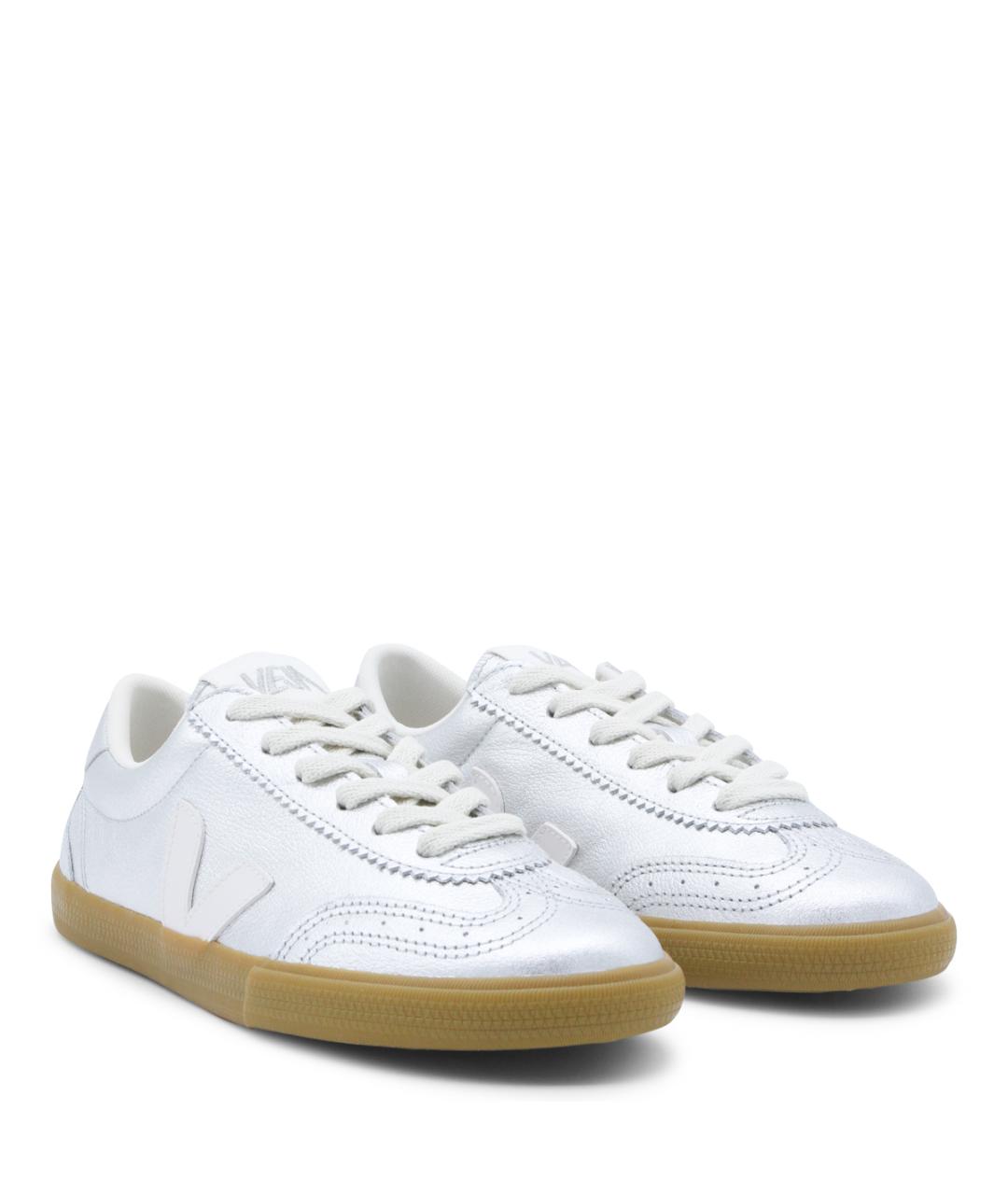 VEJA Серебряные кожаные кеды, фото 2