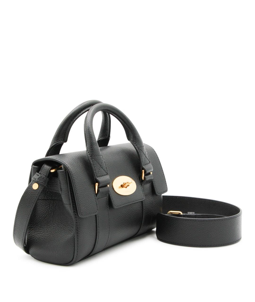 MULBERRY Черная кожаная сумка тоут, фото 2