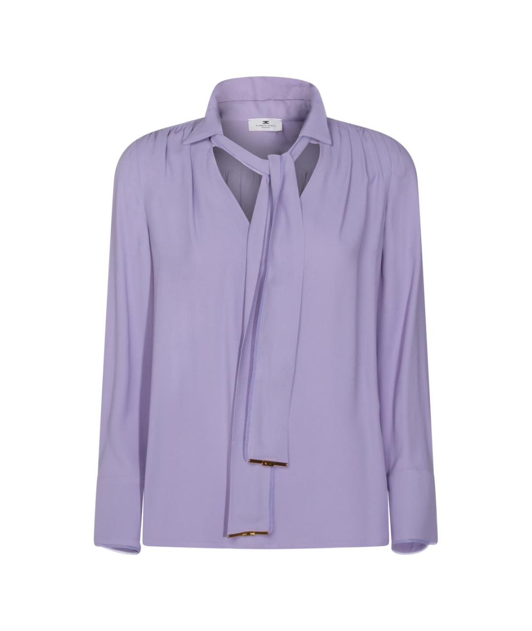 ELISABETTA FRANCHI Фиолетовая вискозная рубашка, фото 1