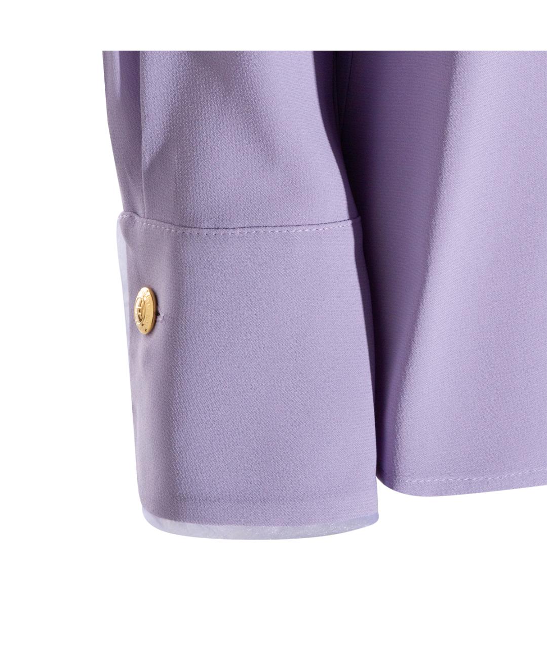 ELISABETTA FRANCHI Фиолетовая вискозная рубашка, фото 4