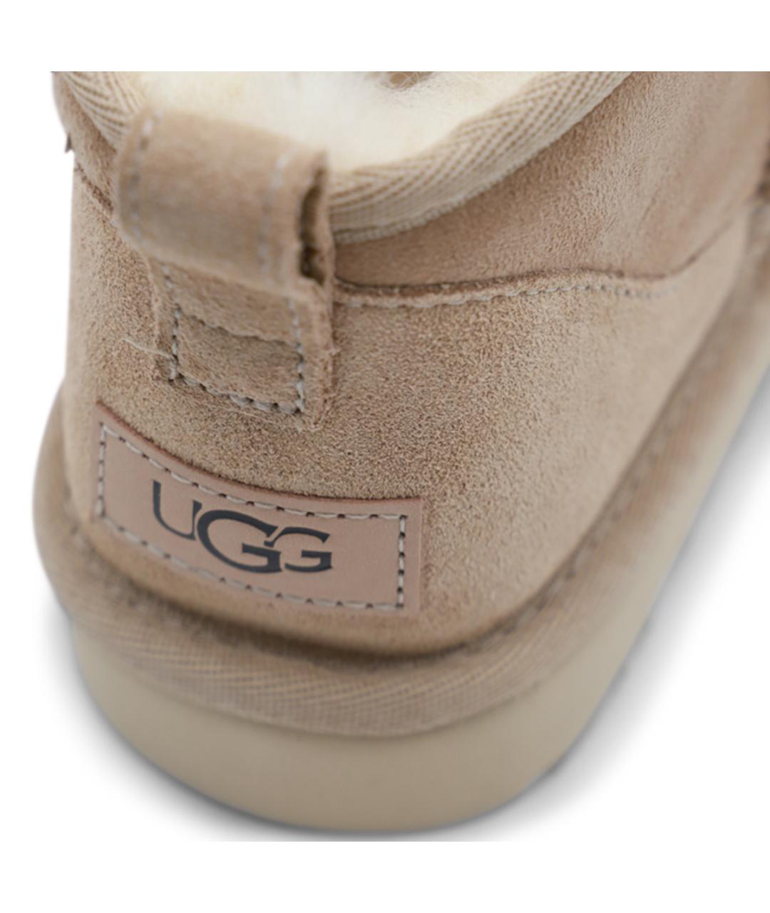 UGG AUSTRALIA Бежевые замшевые сапоги, фото 4