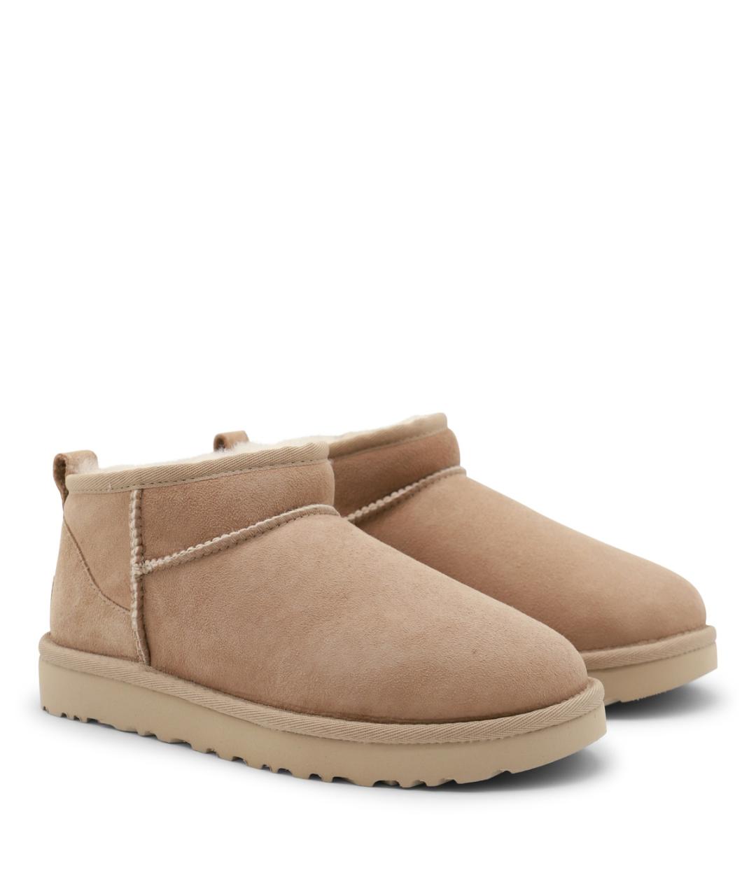 UGG AUSTRALIA Бежевые замшевые сапоги, фото 2