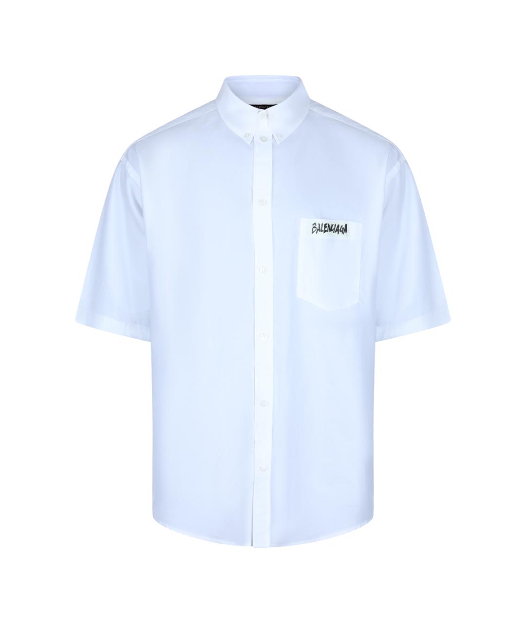 BALENCIAGA Белая хлопковая классическая рубашка, фото 1