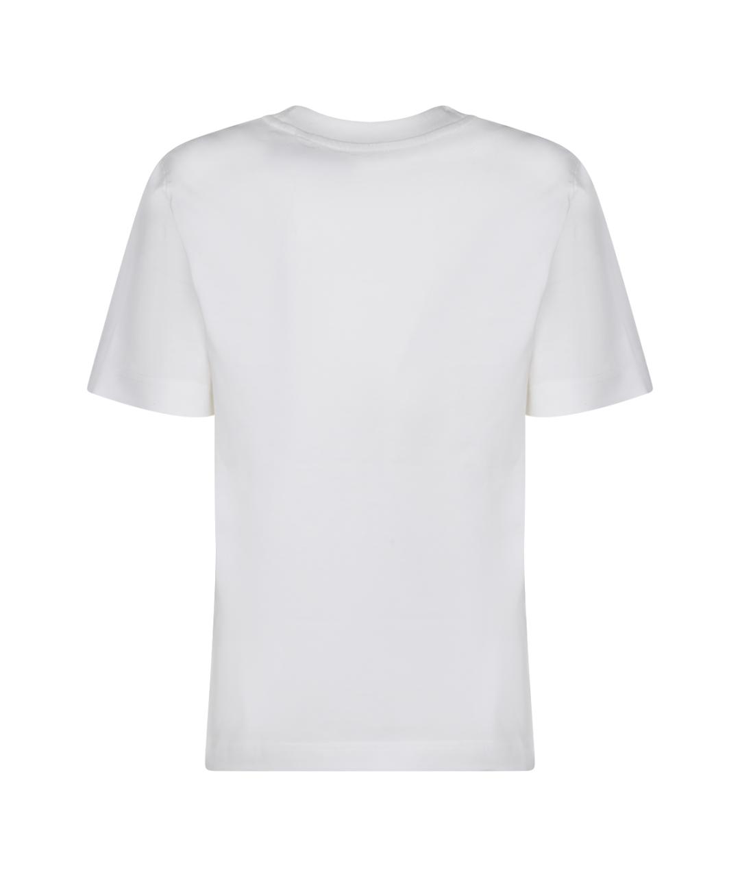 BURBERRY Белая хлопковая футболка, фото 2