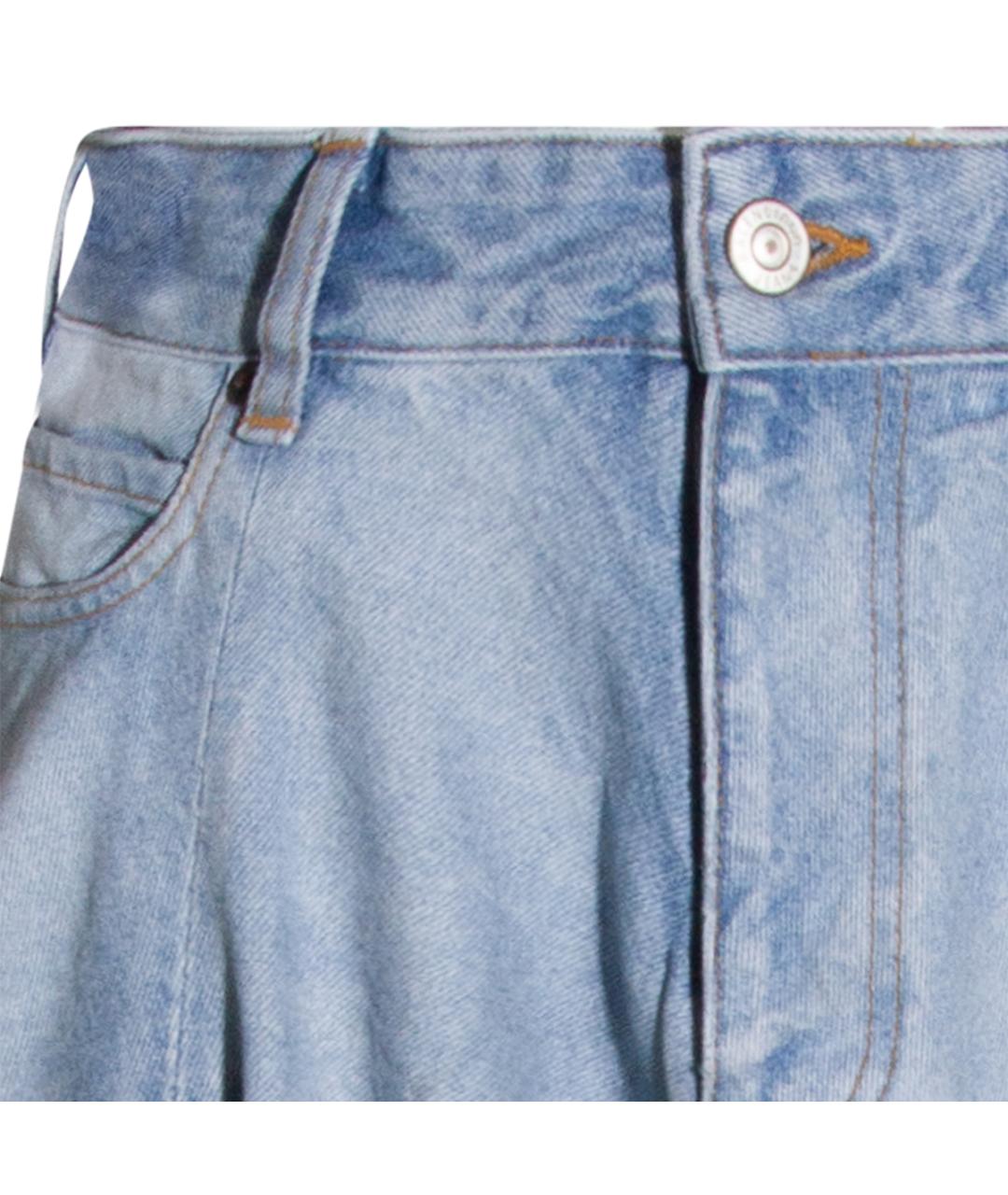 BALENCIAGA Голубая хлопковая юбка миди, фото 3