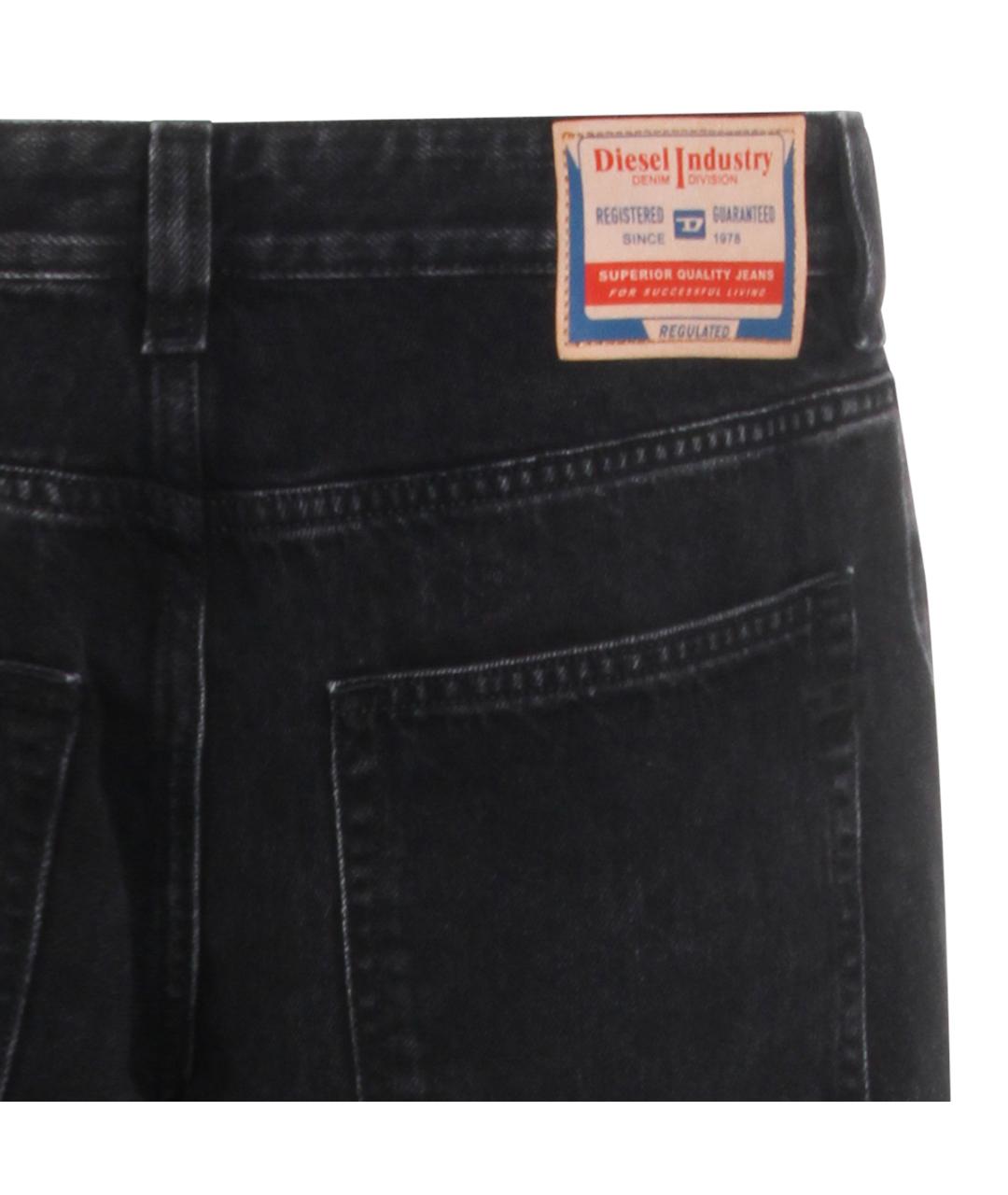 DIESEL Черные хлопковые прямые джинсы, фото 4