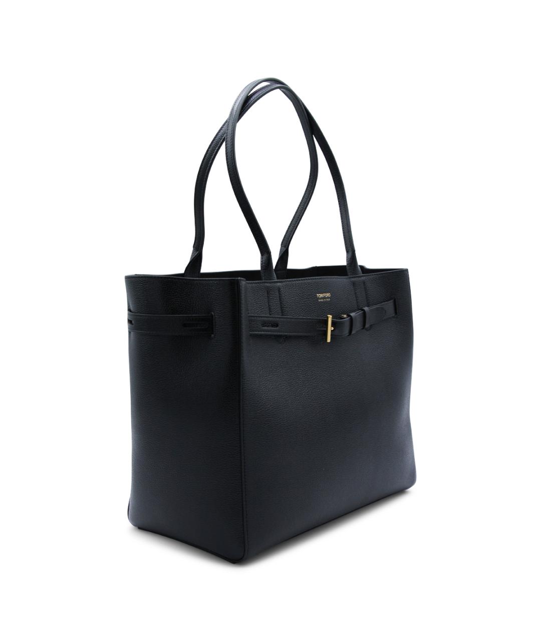 TOM FORD Черная кожаная сумка тоут, фото 2