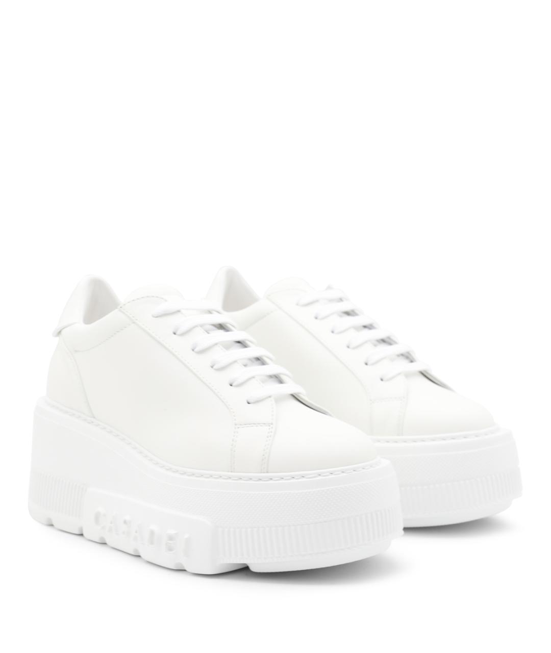 CASADEI Белые кожаные кроссовки, фото 2