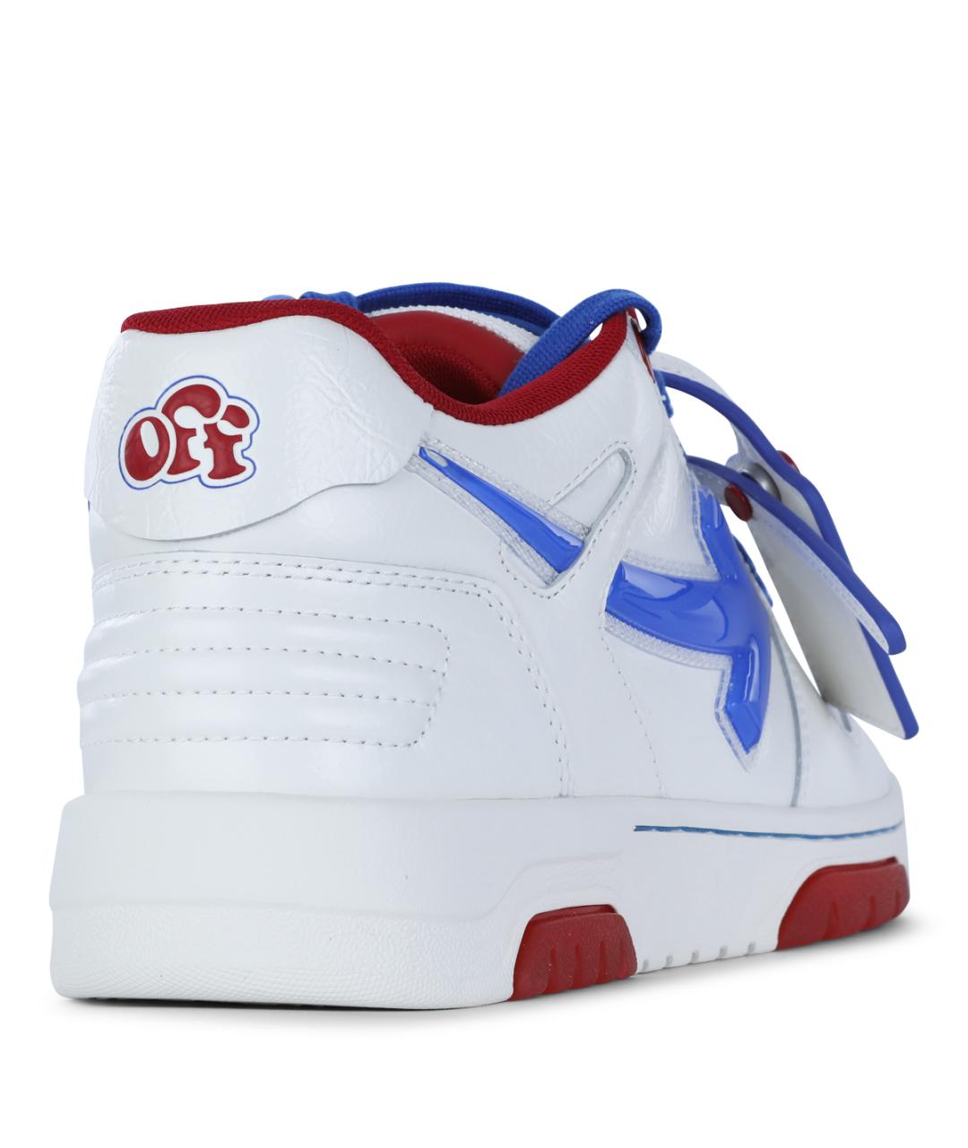 OFF-WHITE Белые кожаные низкие кроссовки / кеды, фото 3