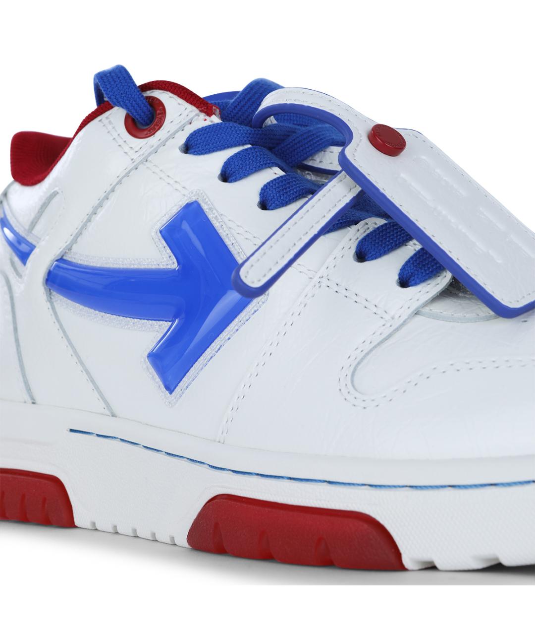 OFF-WHITE Белые кожаные низкие кроссовки / кеды, фото 4