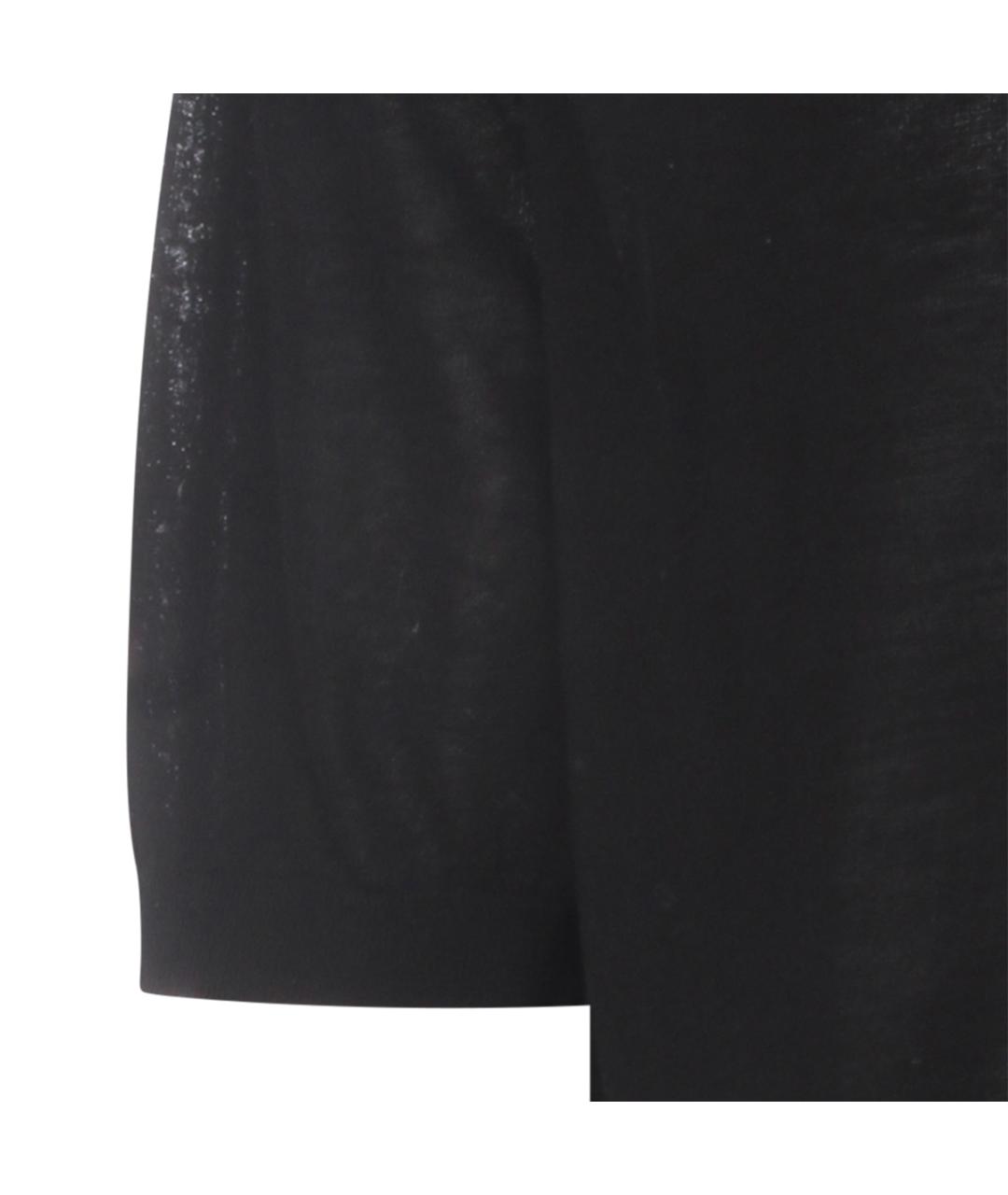 MALO Черная хлопковая футболка, фото 3