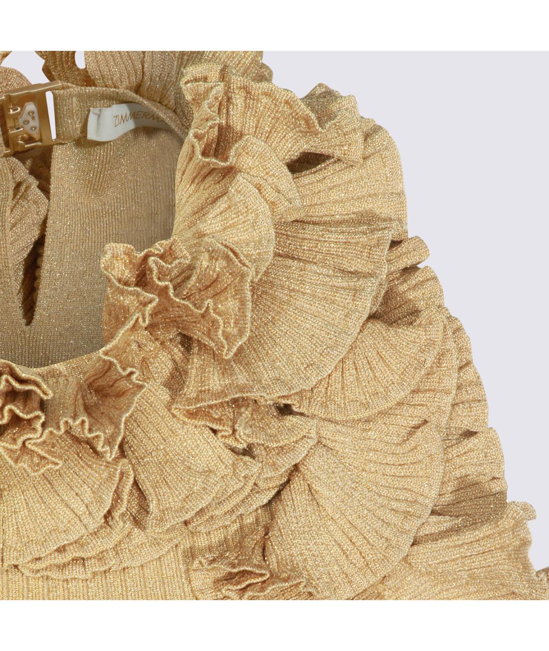 ZIMMERMANN Золотая майка, фото 4