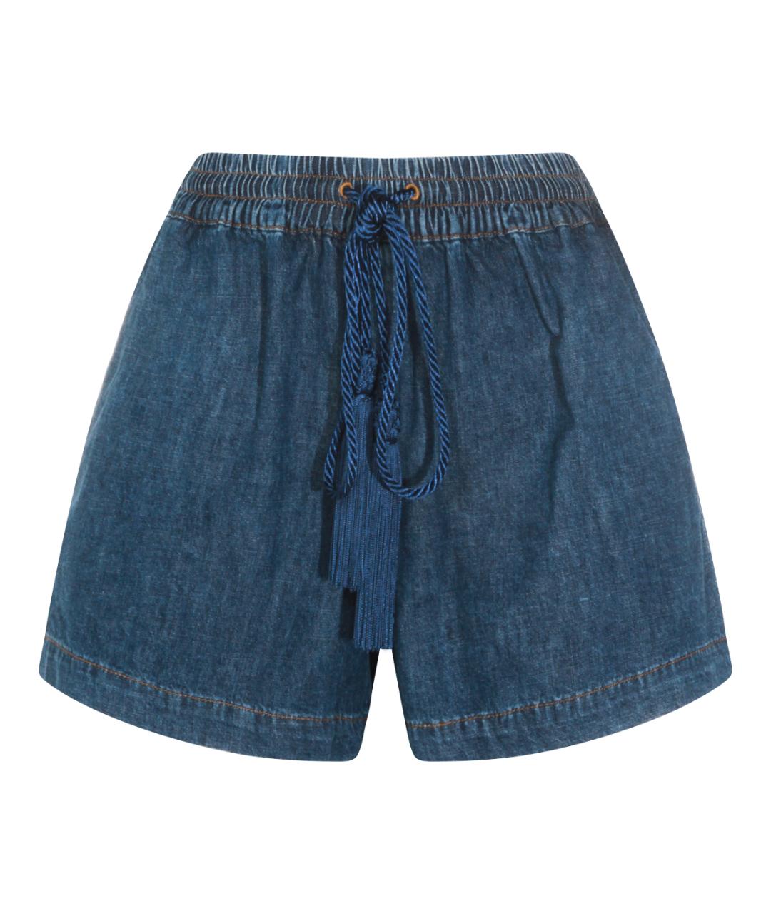 VALENTINO Синие хлопковые шорты, фото 1