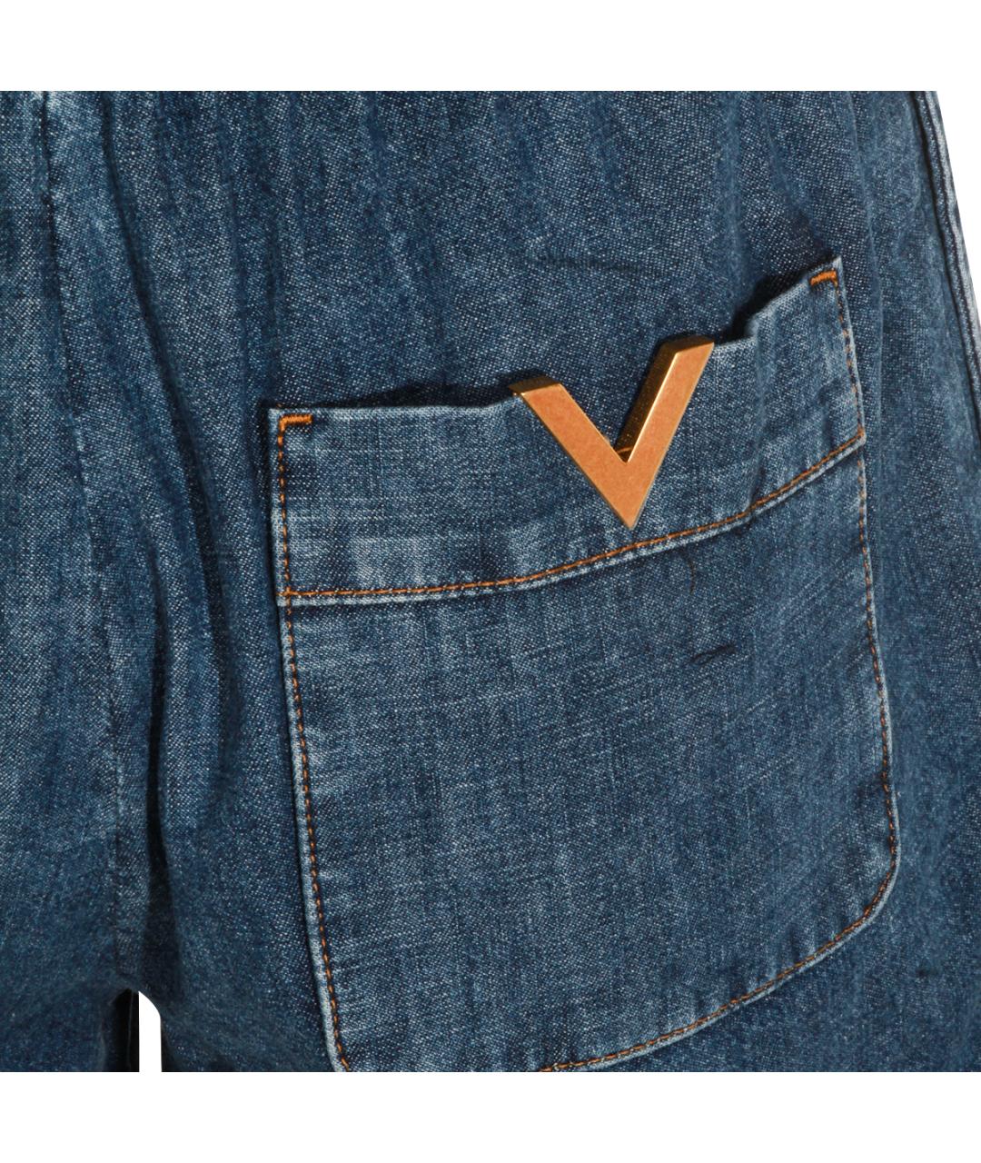 VALENTINO Синие хлопковые шорты, фото 3