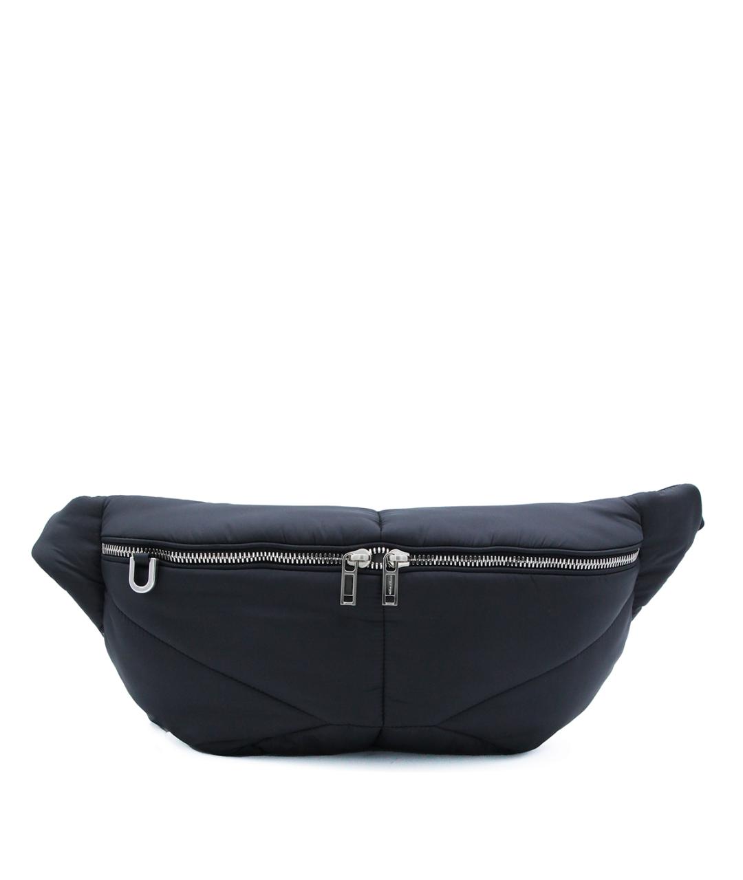 MONCLER Черная кожаная сумка на плечо, фото 1