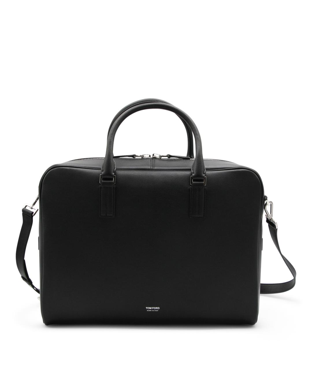 TOM FORD Черный кожаный портфель, фото 1