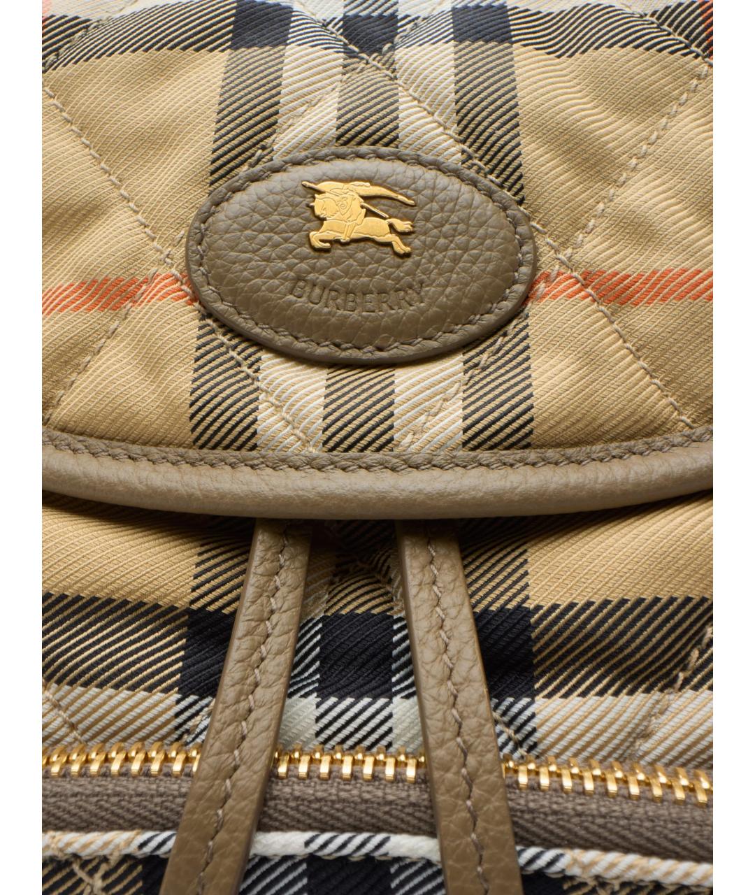 BURBERRY Бежевый синтетический рюкзак, фото 3