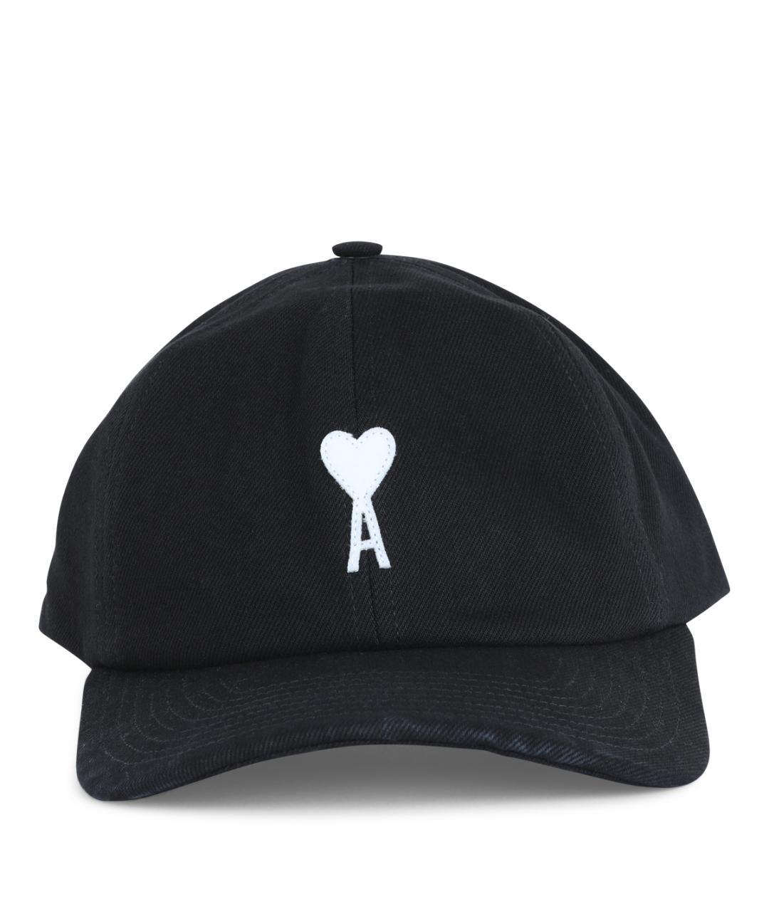 Ami Paris Черная хлопковая кепка/бейсболка, фото 1