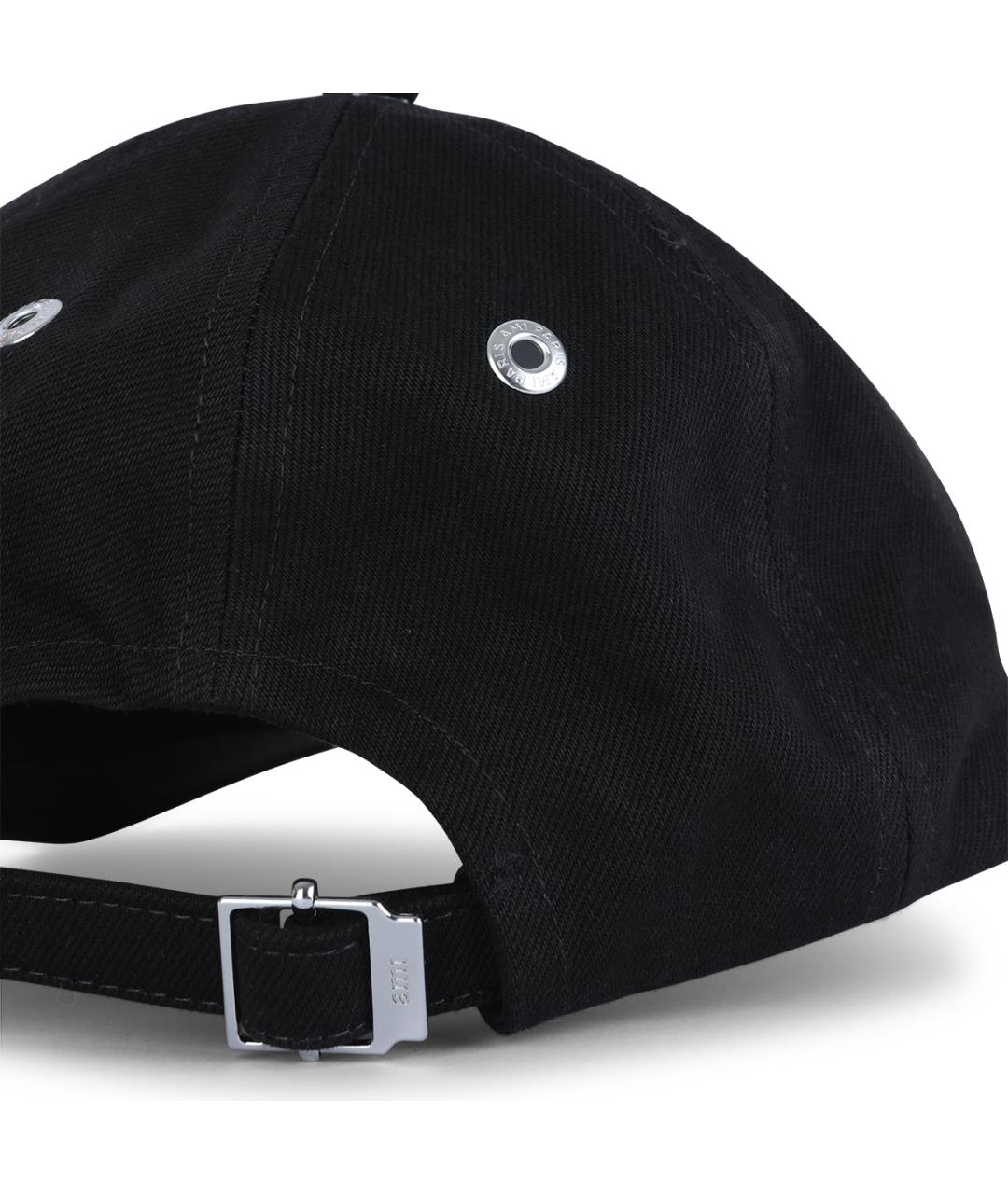 Ami Paris Черная хлопковая кепка/бейсболка, фото 2