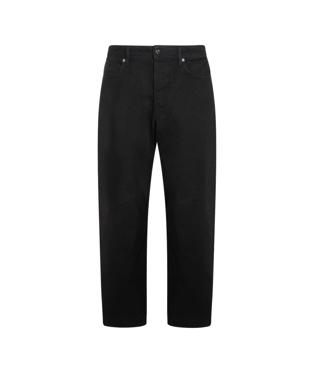STONE ISLAND Черные хлопковые прямые джинсы, фото 1