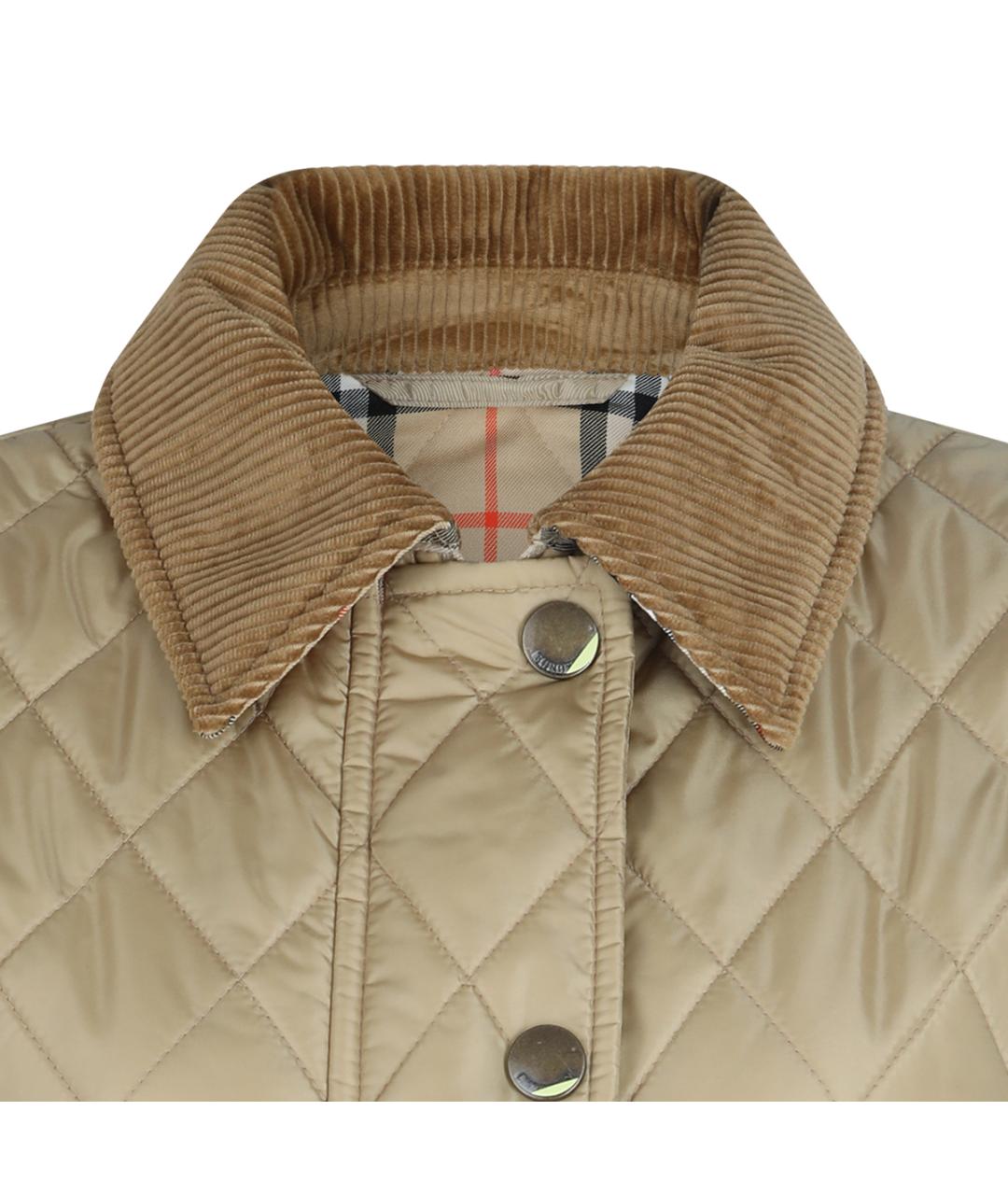 BURBERRY Бежевая полиамидовая куртка, фото 3