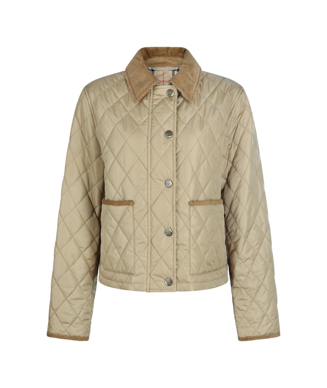BURBERRY Бежевая полиамидовая куртка, фото 1