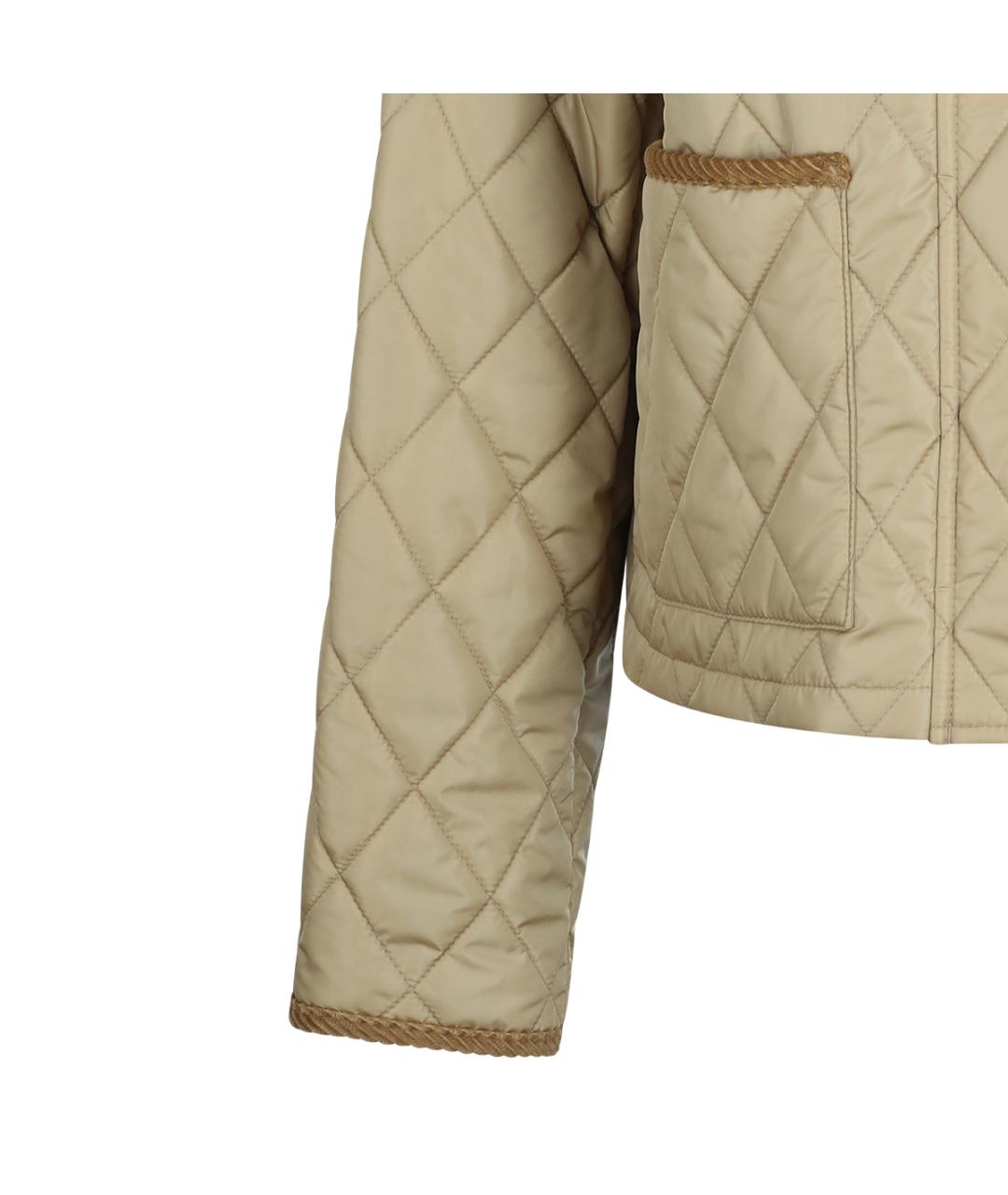 BURBERRY Бежевая полиамидовая куртка, фото 4