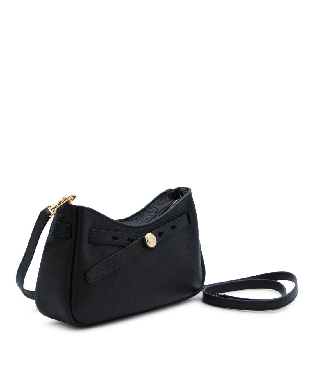 TORY BURCH Черная кожаная сумка через плечо, фото 2