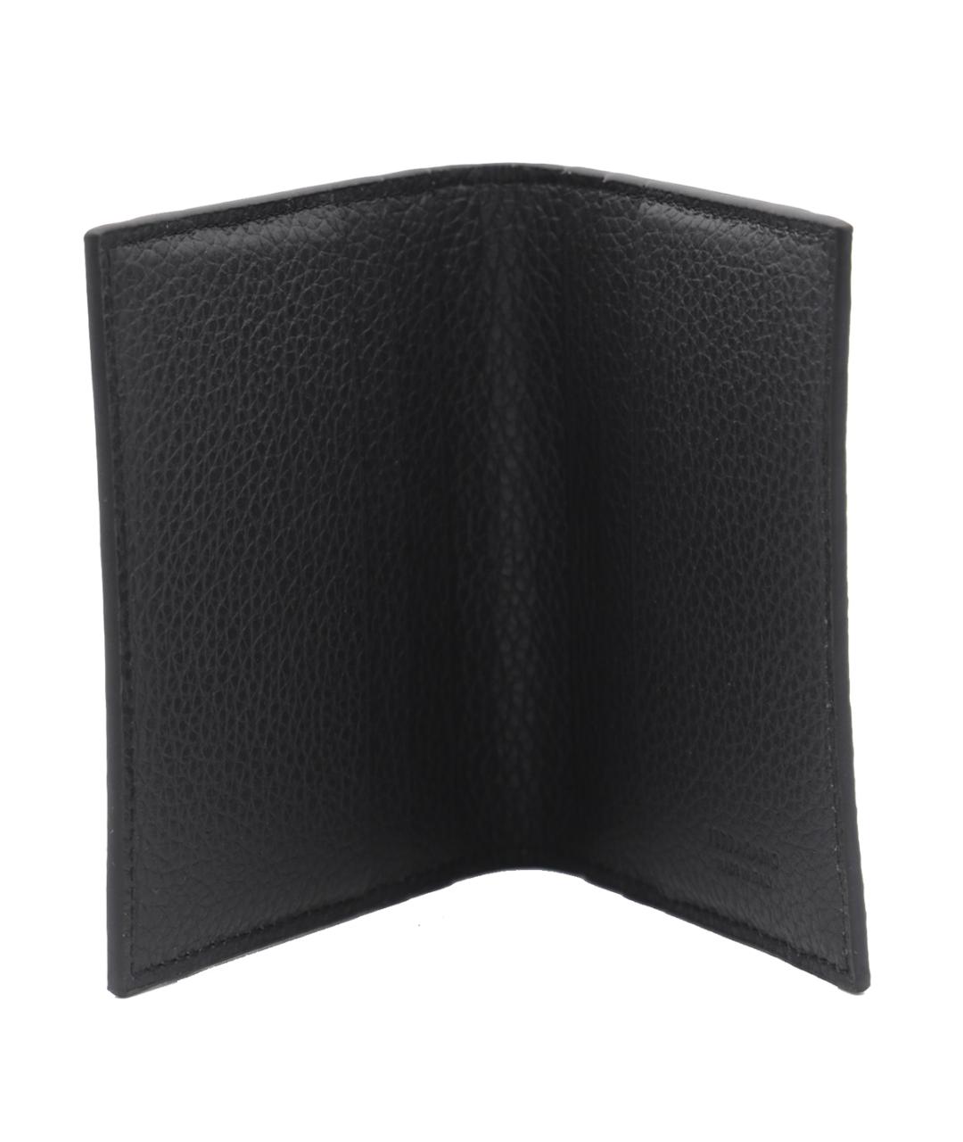FERRAGAMO Черный кожаный кардхолдер, фото 2