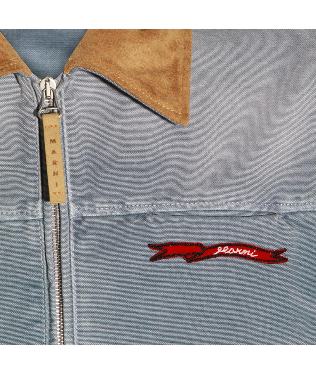 MARNI Голубая хлопковая куртка, фото 3