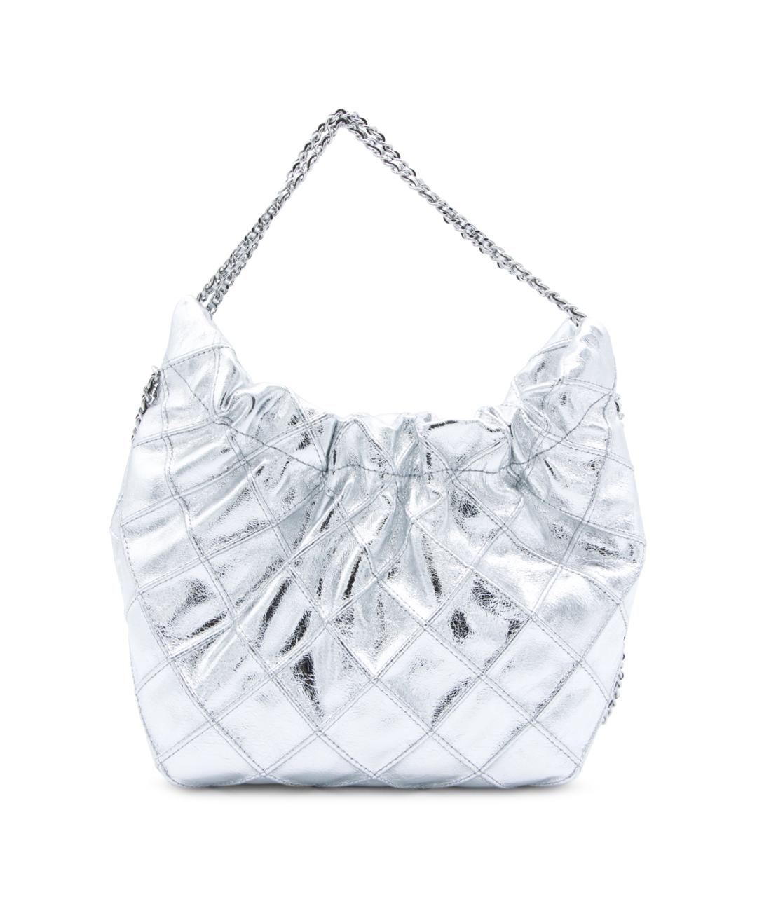 TORY BURCH Серебряная кожаная сумка через плечо, фото 3