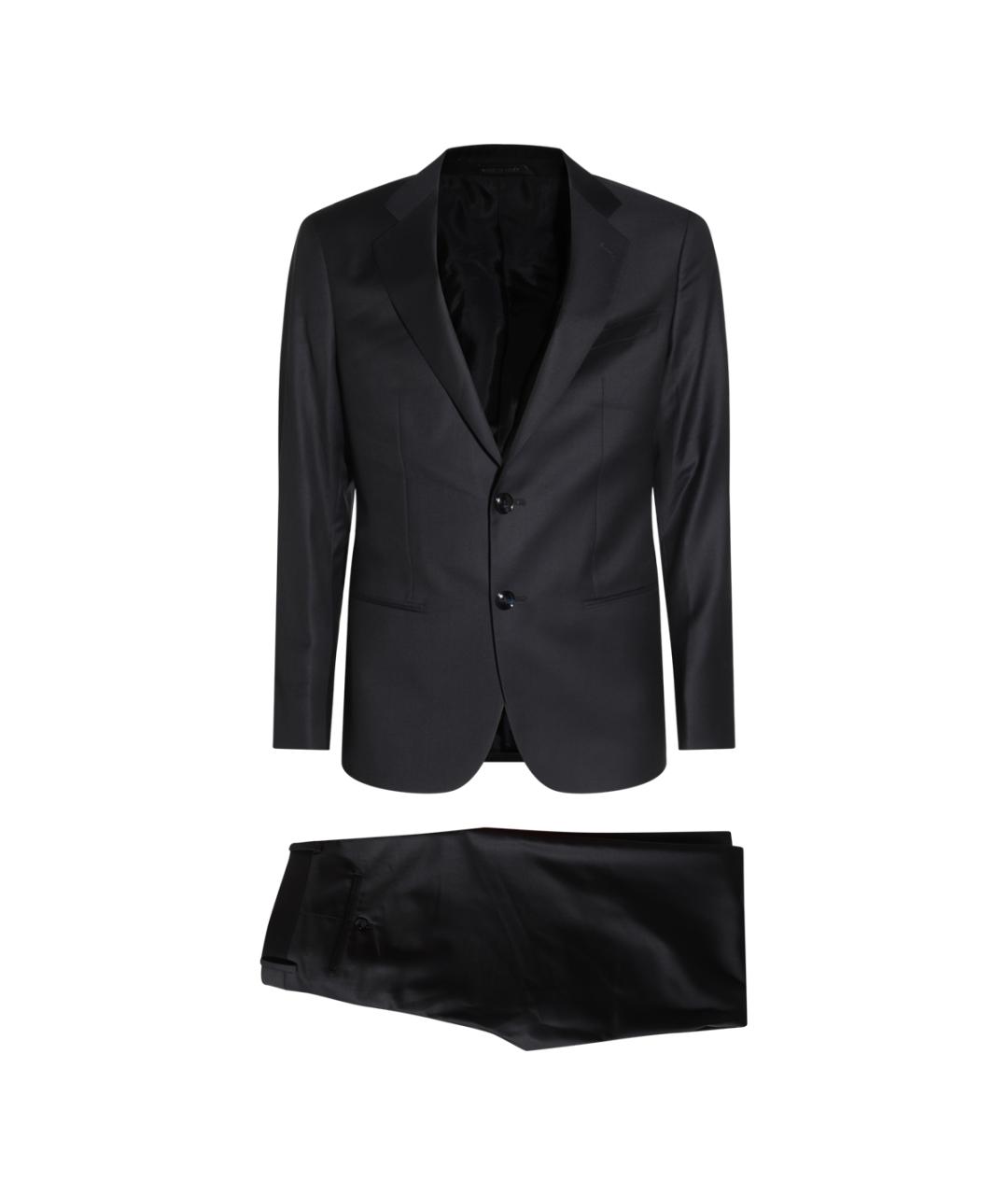 GIORGIO ARMANI Темно-синий классический костюм, фото 1