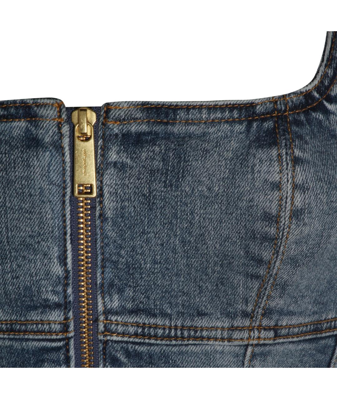 SELF-PORTRAIT Синее хлопковое платье, фото 3