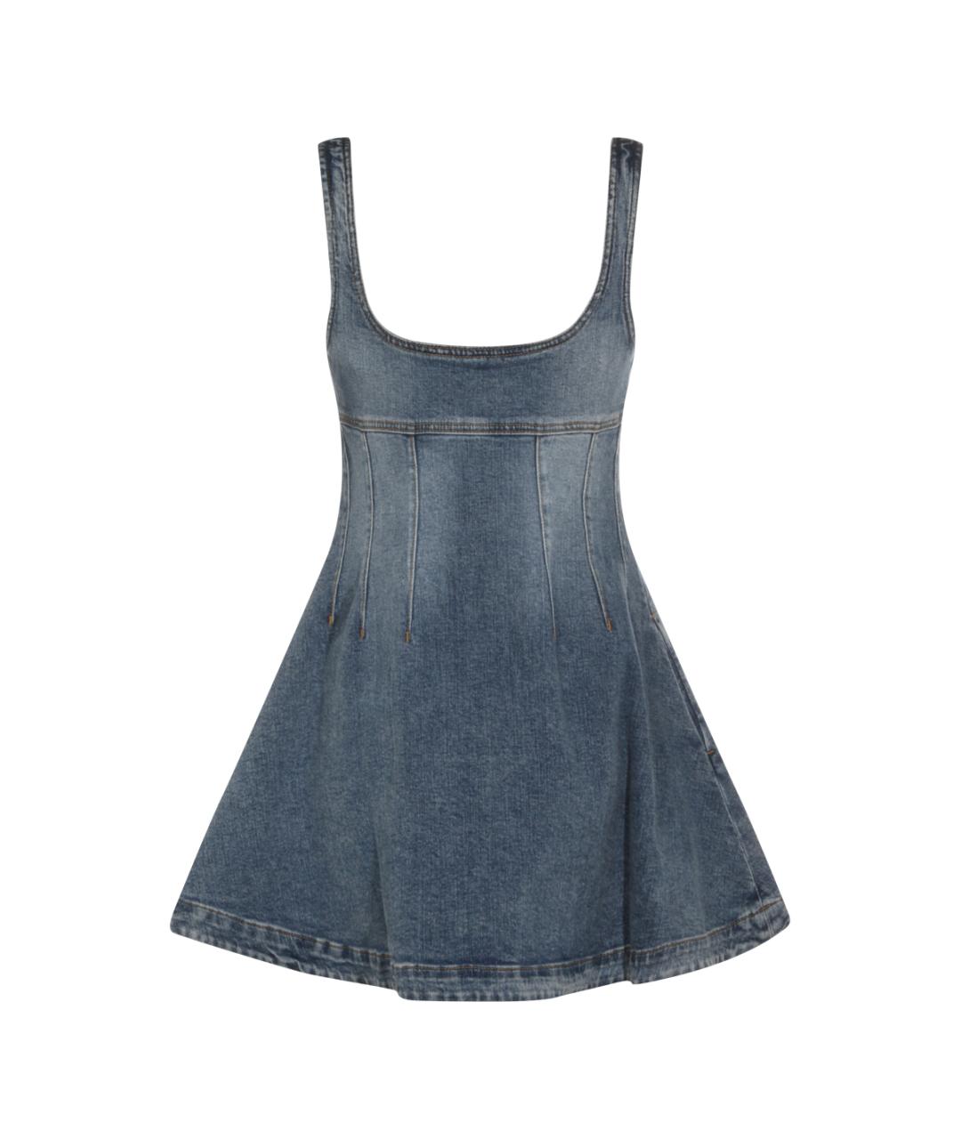 SELF-PORTRAIT Синее хлопковое платье, фото 2