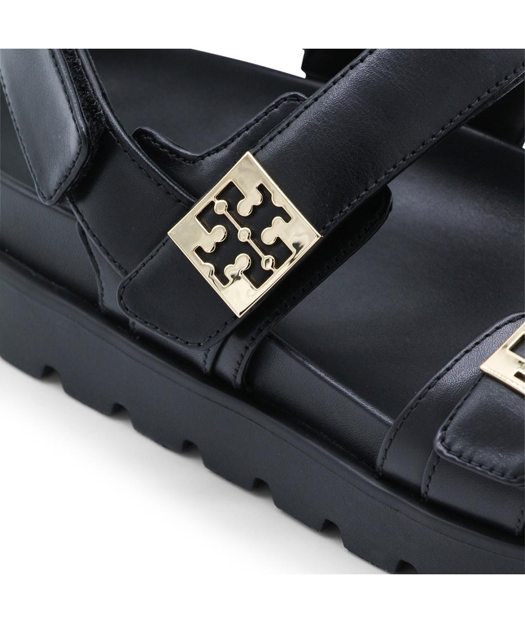 TORY BURCH Черные кожаные сандалии, фото 4